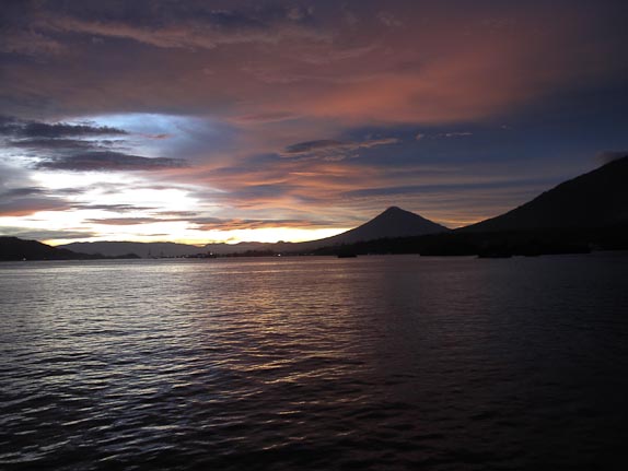 Volcanos and Evening Sky at Lembeh